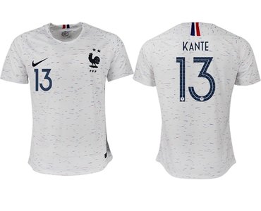 France #13 Kante Away Soccer Country Jersey