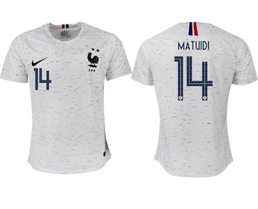 France #14 Matuidi Away Soccer Country Jersey