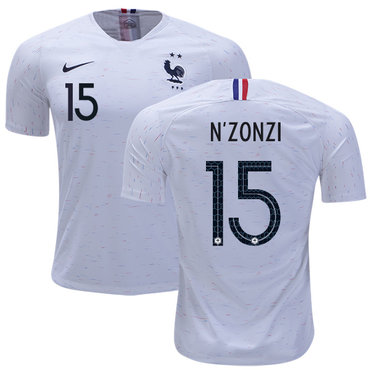 France #15 N'Zonzi Away Soccer Country Jersey