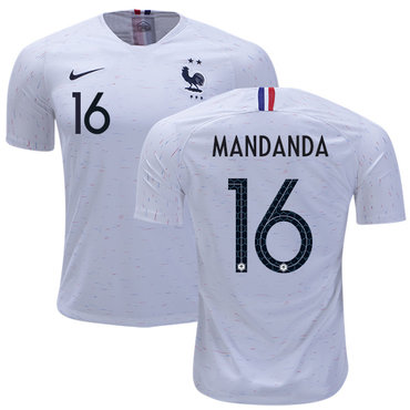 France #16 Mandanda Away Soccer Country Jersey