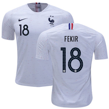 France #18 Fekir Away Soccer Country Jersey