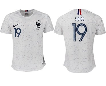 France #19 Sidibe Away Soccer Country Jersey