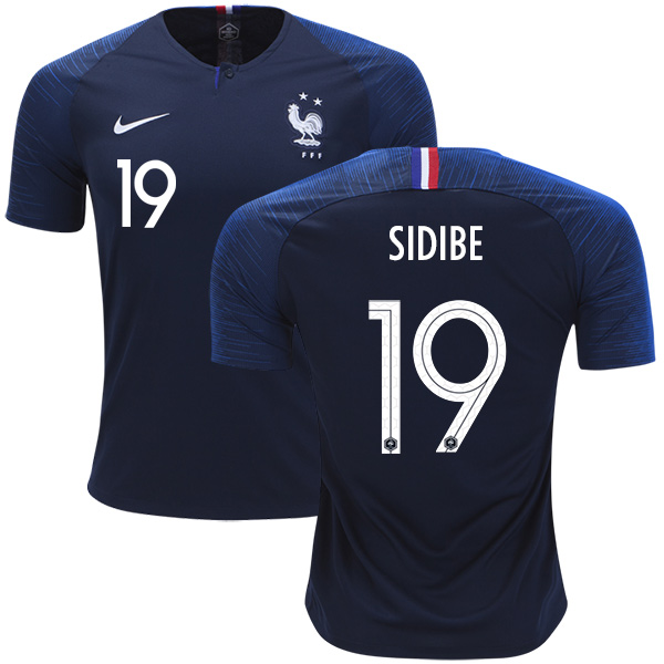 France #19 Sidibe Home Soccer Country Jersey