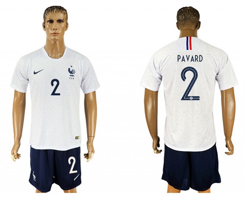 France #2 Pavard Away Soccer Country Jersey