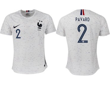 France #2 Pavard Away Soccer Country Jersey