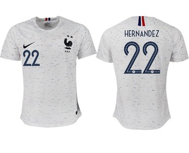 France #22 Hernandez Away Soccer Country Jersey