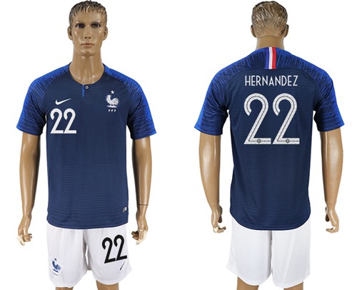 France #22 Hernandez Home Soccer Country Jersey