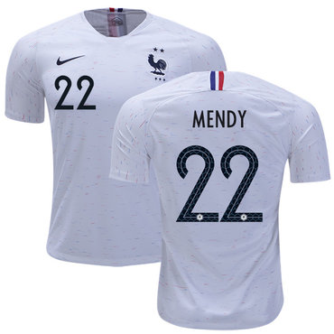France #22 Mendy Away Soccer Country Jersey