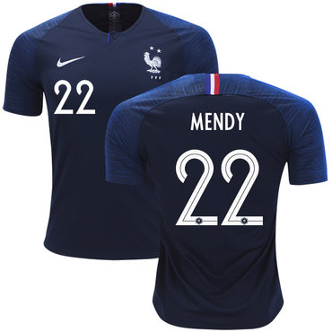 France #22 Mendy Home Soccer Country Jersey