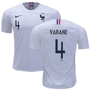 France #4 Varane Away Soccer Country Jersey
