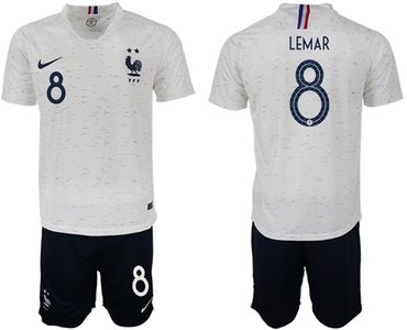 France #8 Lemar Away Soccer Country Jersey