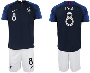 France #8 Lemar Home Soccer Country Jersey