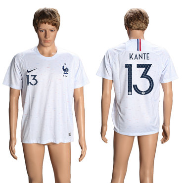 France 13 KANTE Away 2018 FIFA World Cup Thailand Soccer Jersey