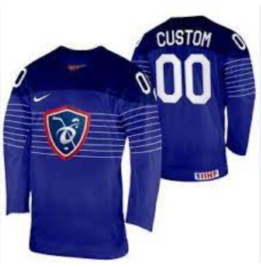 France Hockey Tilpasset 2022 IIHF World Championship Navy