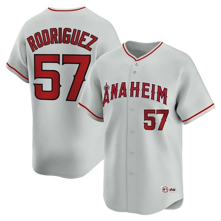 Francisco Rodríguez #57 Anaheim Angels Grey Jersey