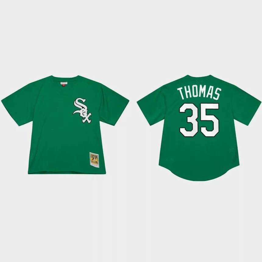 Frank Thomas Chicago White Sox St. Patrick’s Day Authentic Jersey – Green