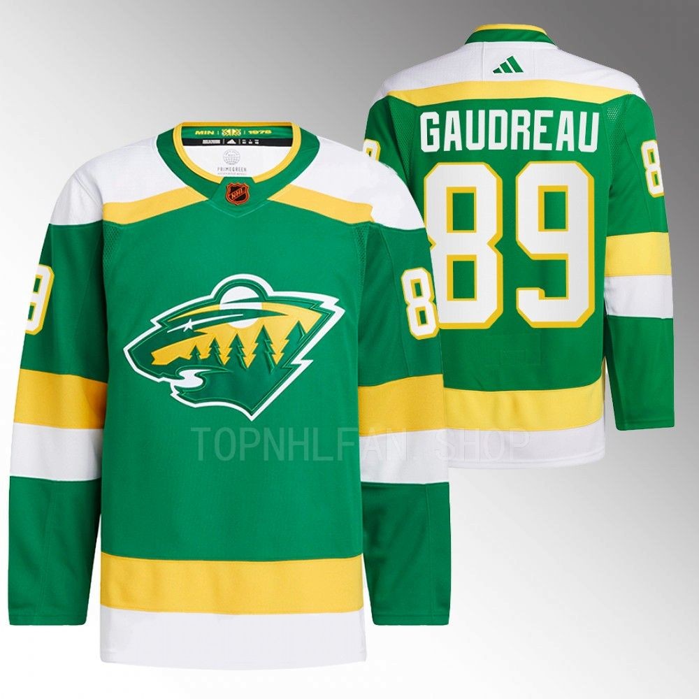 Frederick Gaudreau Minnesota Wild Reverse Retro 2.0 Authentic Pro Green 2022 Jersey