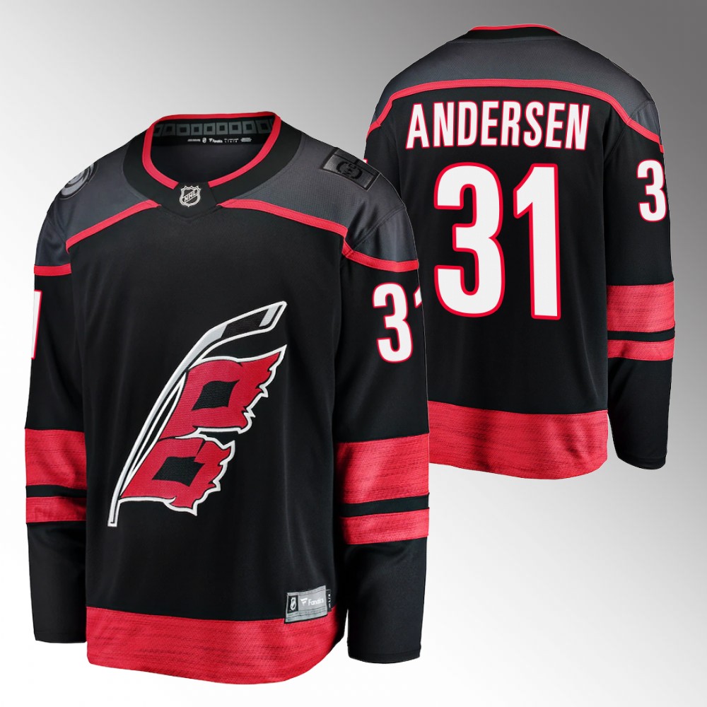 Frederik Andersen Carolina Hurricanes Jersey Primary Home Black 2022-23 Breakaway Player