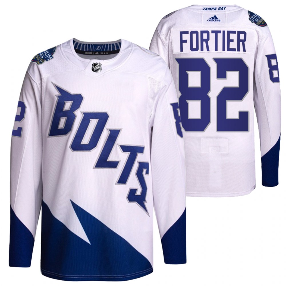 Gabriel Fortier Tampa Bay Lightning White 2022 Stadium Series Primegreen Authentic Jersey