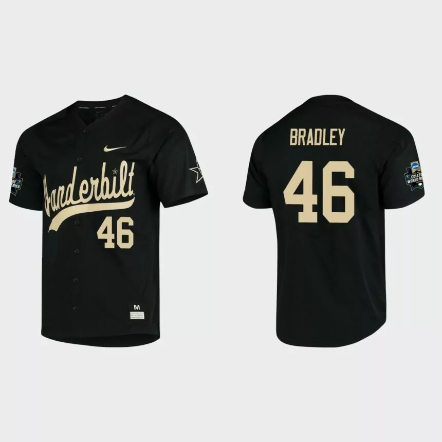 Gage Bradley Vanderbilt Commodores College World Series Baseball Jersey – Black