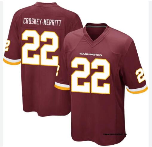 Game Men's Jacory Croskey-Merritt Washington Commanders Burgundy Team Color Jersey