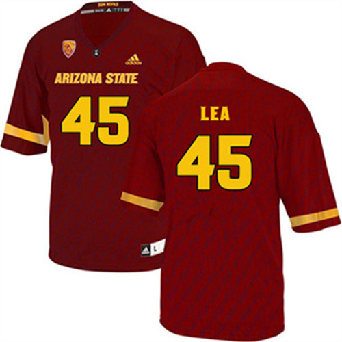 George Lea Arizona State Sun Devils Men's Jersey - #45 NCAA Maroon Stitched Authentic