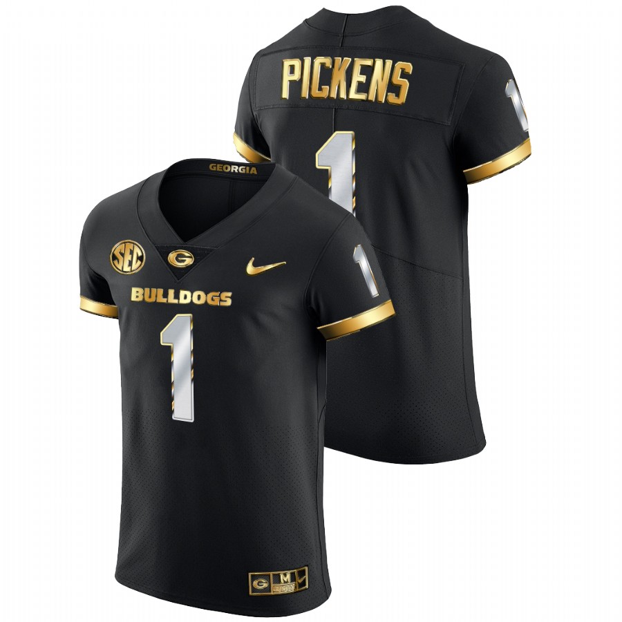 George Pickens Georgia Bulldogs Black Golden Edition College Football Jersey
