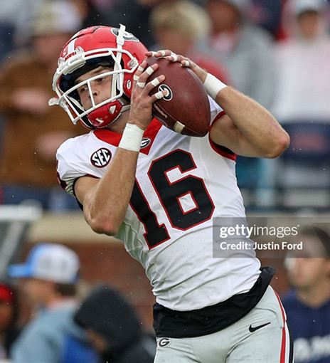 Georgia Bulldogs #16 London Humphreys White Football Game Jersey 