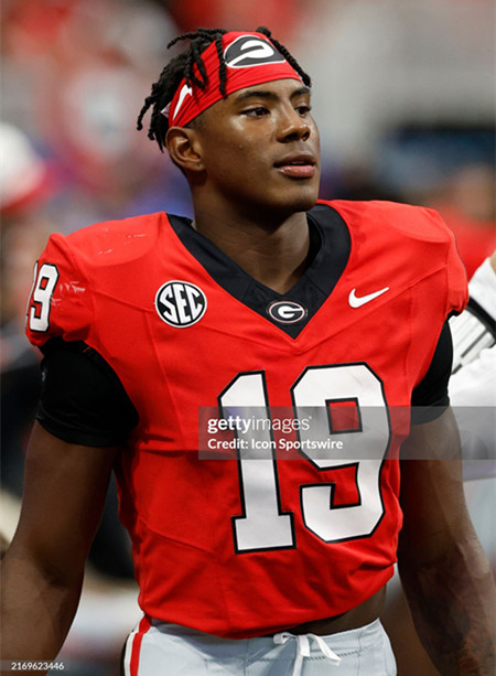 Georgia Bulldogs #19 Justin Williams Maroon Football Game Jersey 