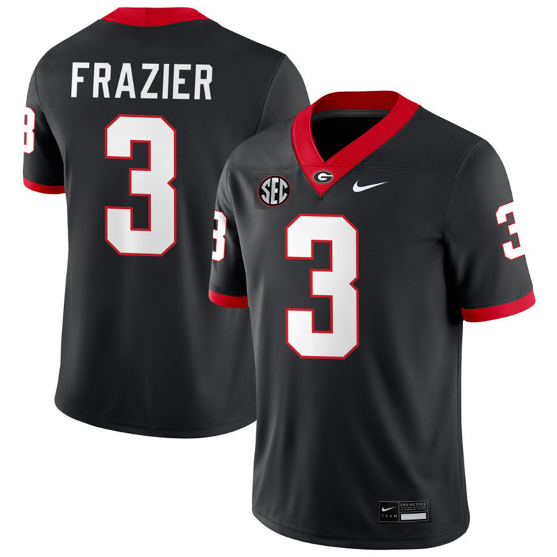 Georgia Bulldogs #3 Nate Frazier Black College Football Game Jersey 