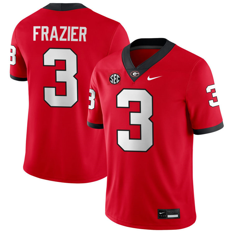Georgia Bulldogs #3 Nate Frazier Maroon College Football Game Jersey 