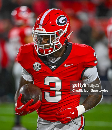 Georgia Bulldogs #3 Nate Frazier Maroon Football Game Jersey 