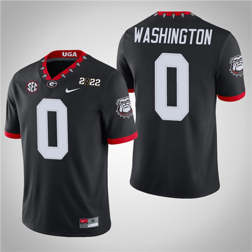 Georgia Bulldogs 0 Darnell Washington Game 2021 National Champions Jersey Black