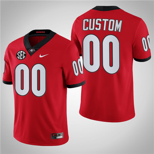 Georgia Bulldogs 00 Custom Game College Football Jersey Red