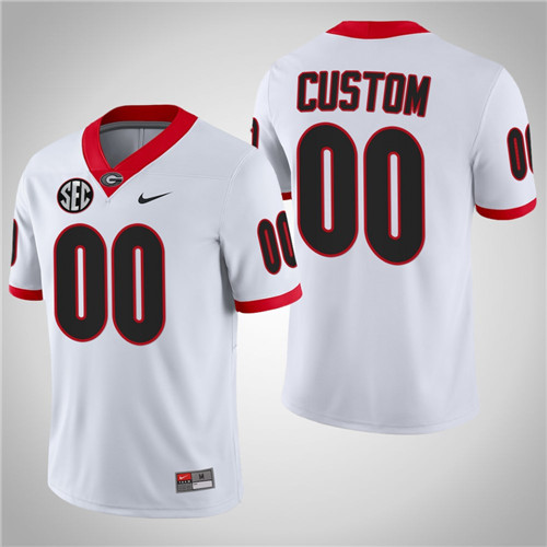 Georgia Bulldogs 00 Custom Game College Football Jersey White
