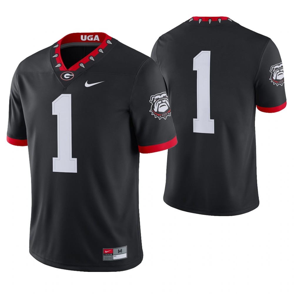 Georgia Bulldogs 1 Alternate Game College Football Jersey Black