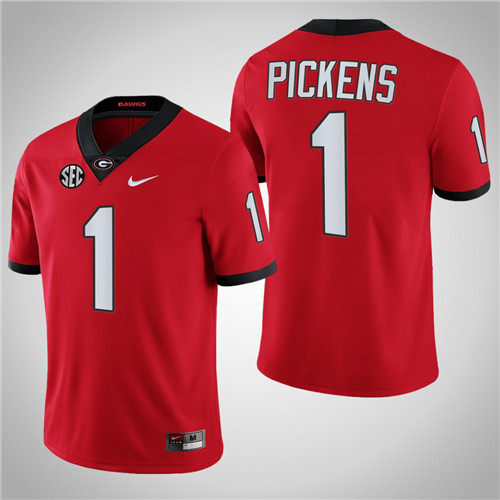 Georgia Bulldogs 1 George Pickens College Football Jersey Red