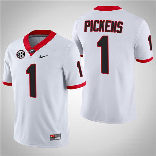 Georgia Bulldogs 1 George Pickens College Football Jersey White