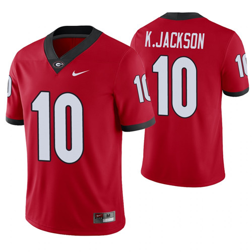 Georgia Bulldogs 10 Kearis Jackson Alumni Player College Football Jersey Red