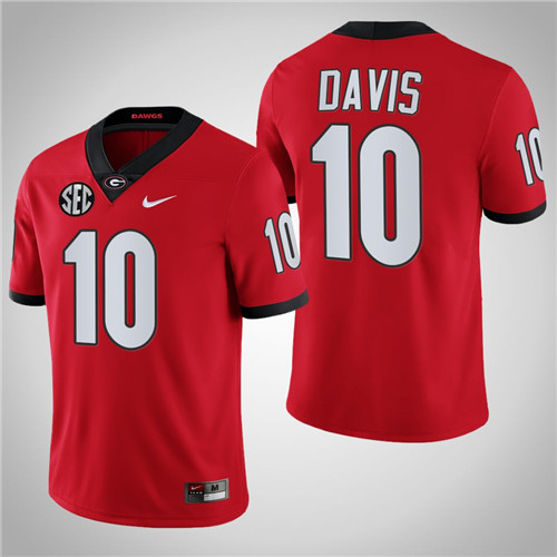 Georgia Bulldogs 10 Thomas Davis NFL Alumni College Football Jersey Red