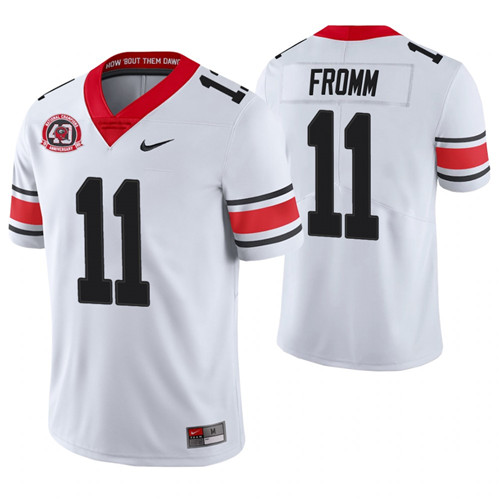Georgia Bulldogs 11 Jake Fromm 40th Anniversary Alternate College Football Jersey White