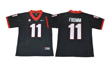 Georgia Bulldogs 11 Jake Fromm Black College Football Jersey