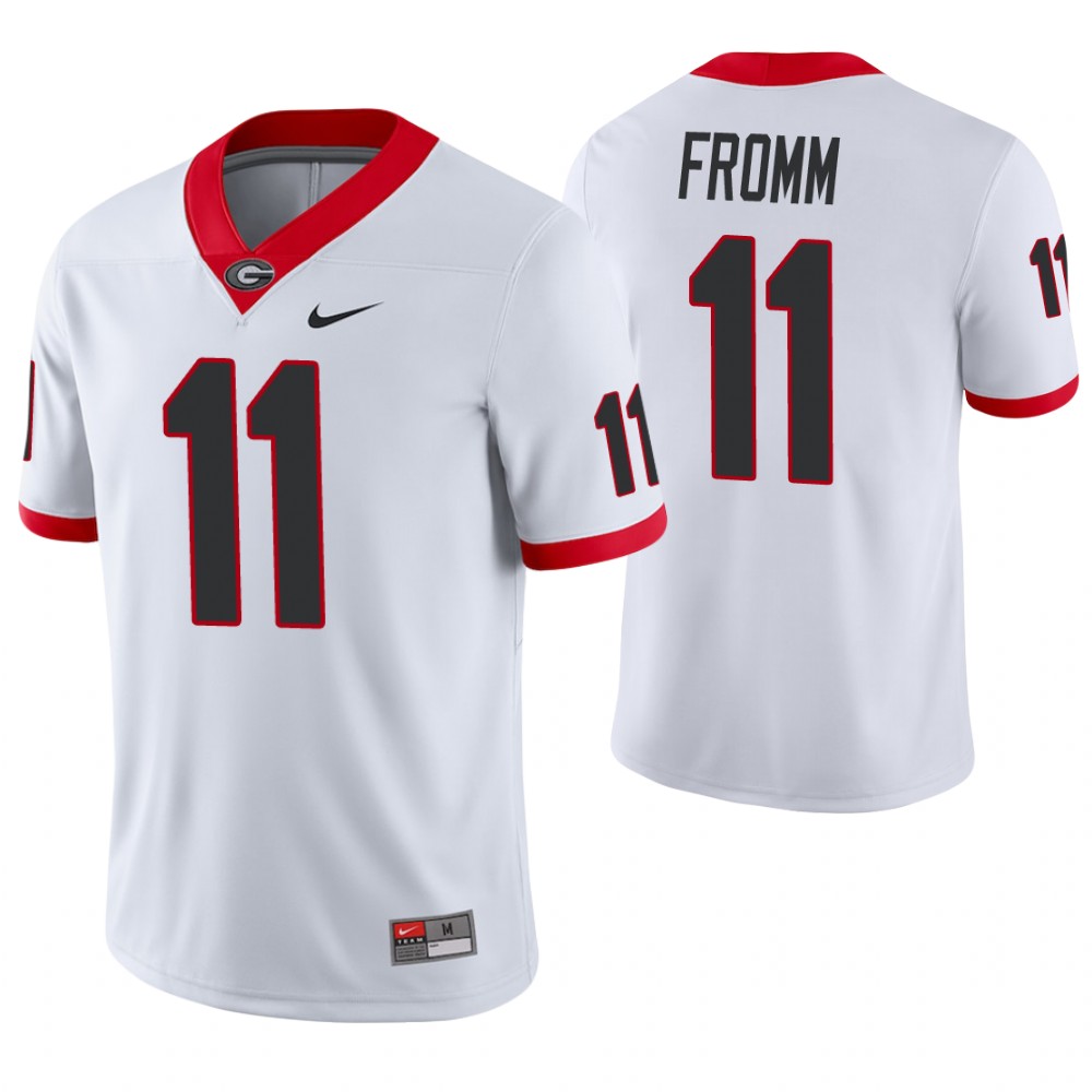 Georgia Bulldogs 11 Jake Fromm College Football Game Jersey White