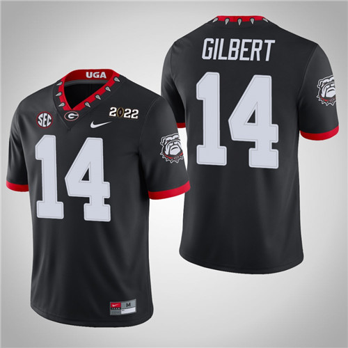 Georgia Bulldogs 14 Arik Gilbert Game 2021 National Champions Jersey Black
