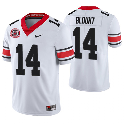 Georgia Bulldogs 14 Trey Blount 40th Anniversary Alternate College Football Jersey White
