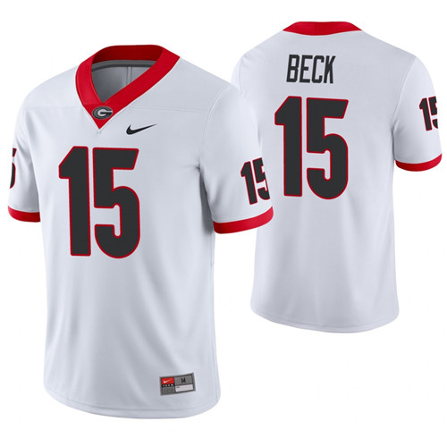 Georgia Bulldogs 15 Carson Beck College Football Game Jersey White