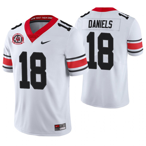 Georgia Bulldogs 18 JT Daniels 40th Anniversary Alternate College Football Jersey White
