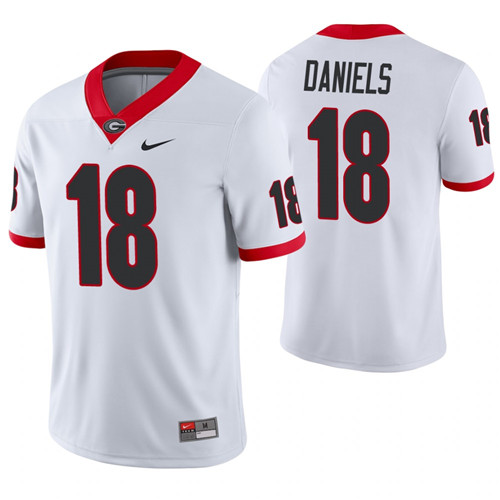 Georgia Bulldogs 18 JT Daniels College Football Game Jersey White