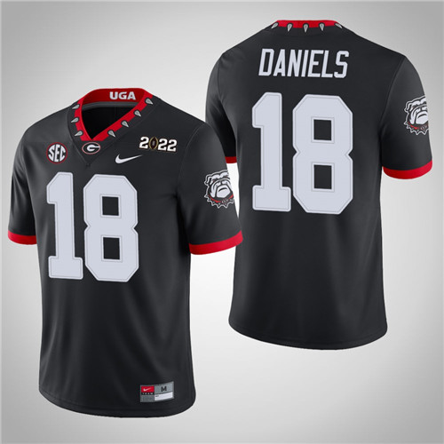 Georgia Bulldogs 18 JT Daniels Game 2021 National Champions Jersey Black