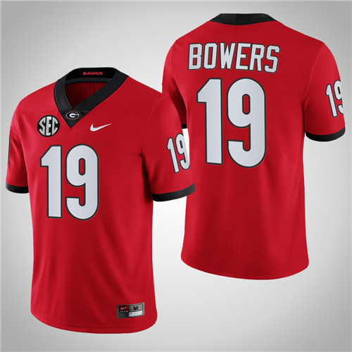 Georgia Bulldogs 19 Brock Bowers Game College Football Jersey Red